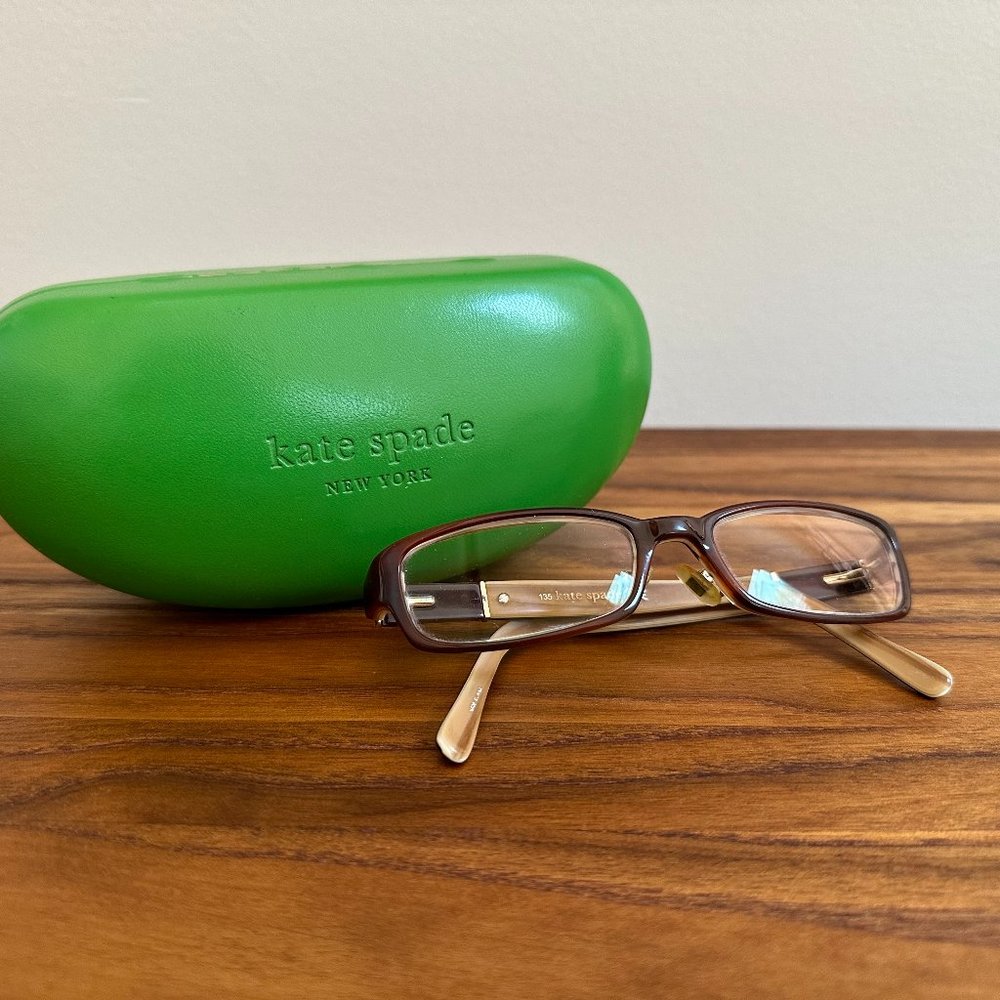 Kate Spade Women's Eyeglasses ANGELA FL4 Brown Rectangular Frame 50[]17 135